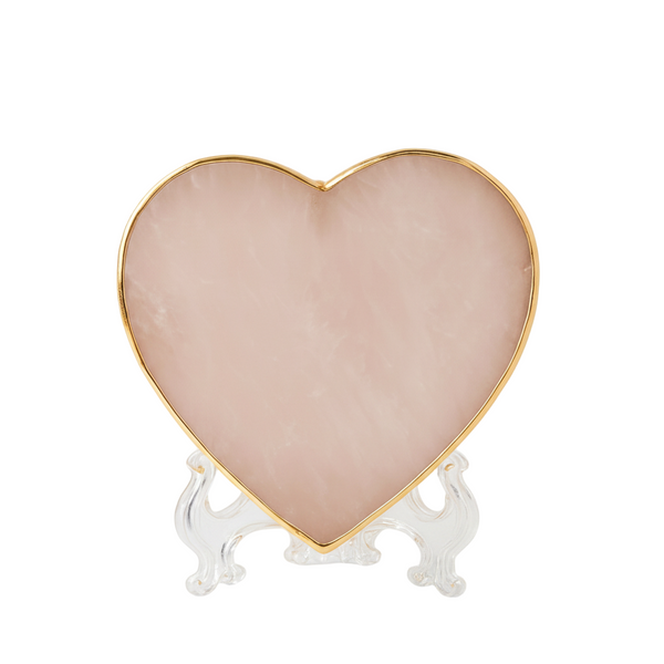 Rose Quartz Heart Coaster