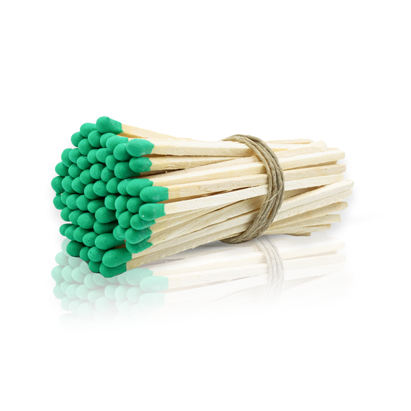 4" Light Green Tip Matchsticks - Bulk, Loose 100 pcs