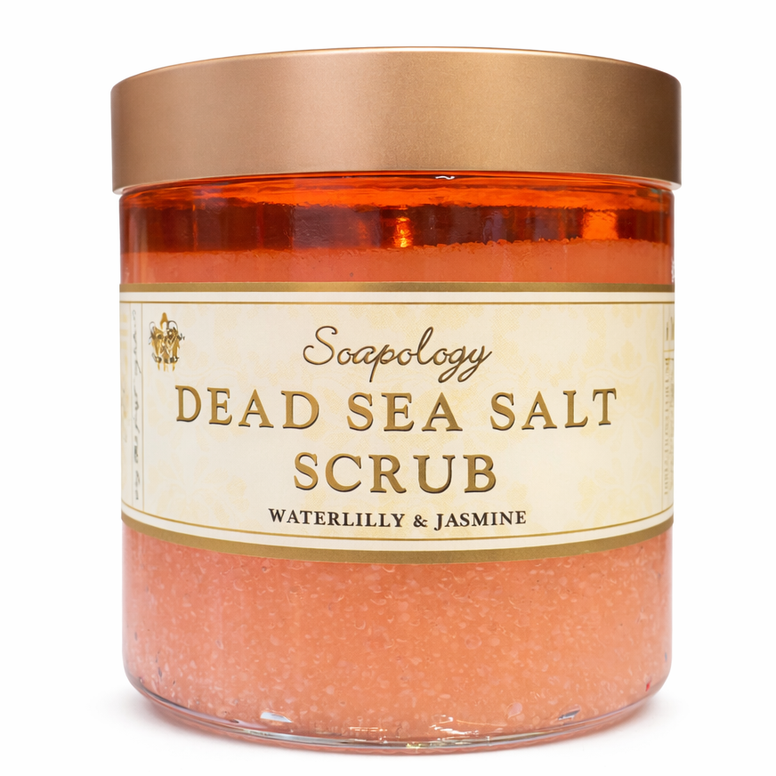 Dead Sea Salt Scrub - Waterlily & Jasmine– Soapology NYC