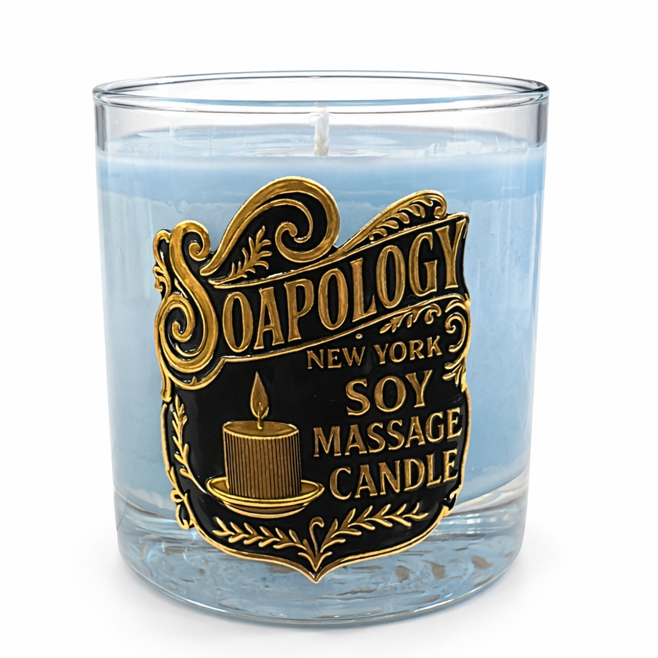 Soy Massage Candle - Blue Jasmine & Sandalwood– Soapology NYC