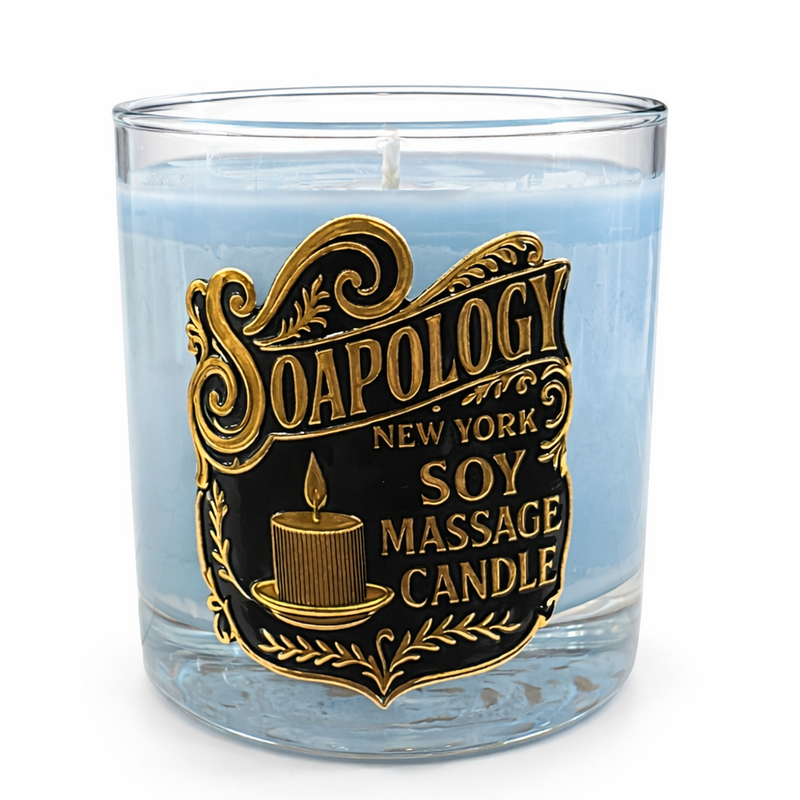Soy Massage Candle - Blue Jasmine & Sandalwood– Soapology NYC