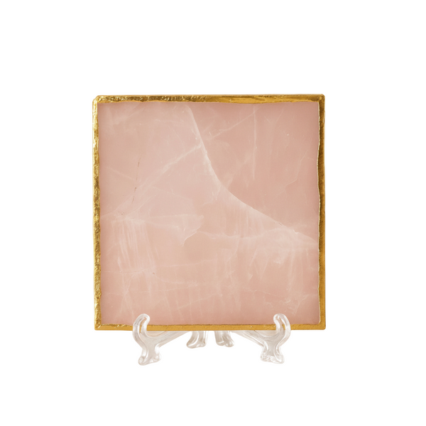 Rose Quartz Square Coaster