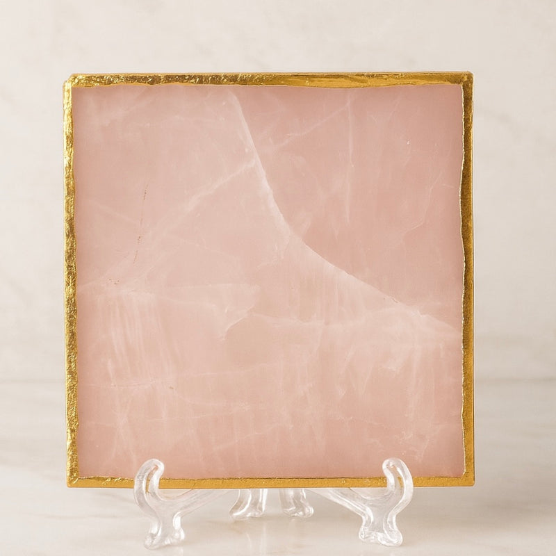 Rose Quartz Square Coaster