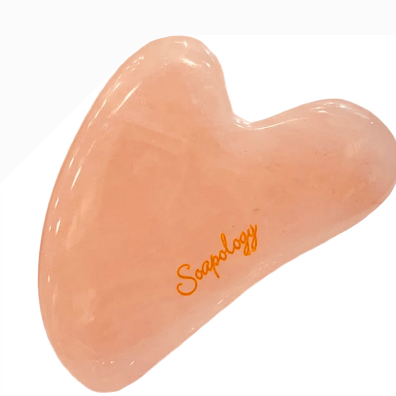 Large Rose Quartz Gua Sha Facial Sculptor Tool