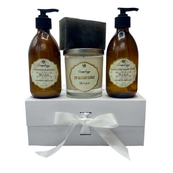 Gift Set w/ Handwash & Lotion - Black Amber