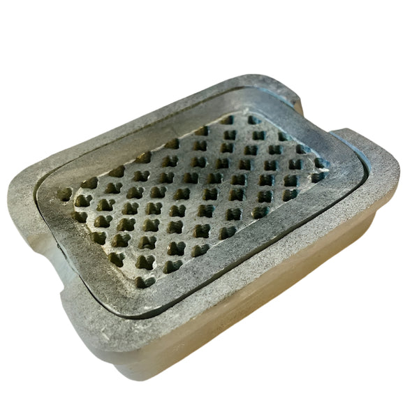 Handmade Soapstone Soap Tray - Grey Monet