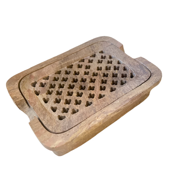 Handmade Soapstone Soap Tray - Light Monet