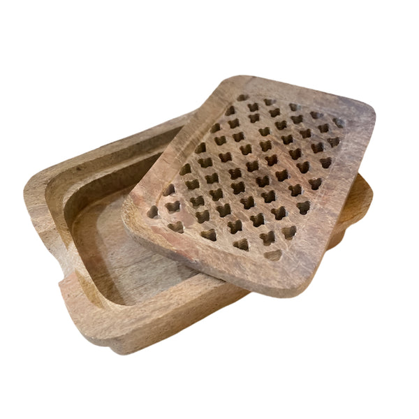 Handmade Soapstone Soap Tray - Light Monet