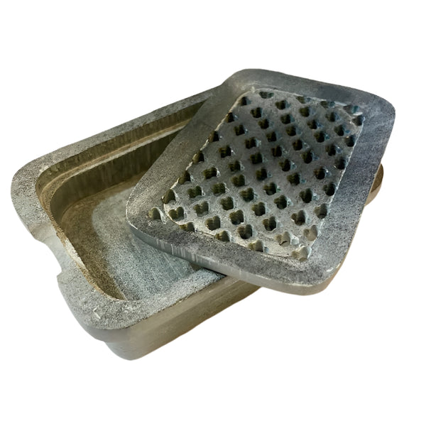 Handmade Soapstone Soap Tray - Grey Monet
