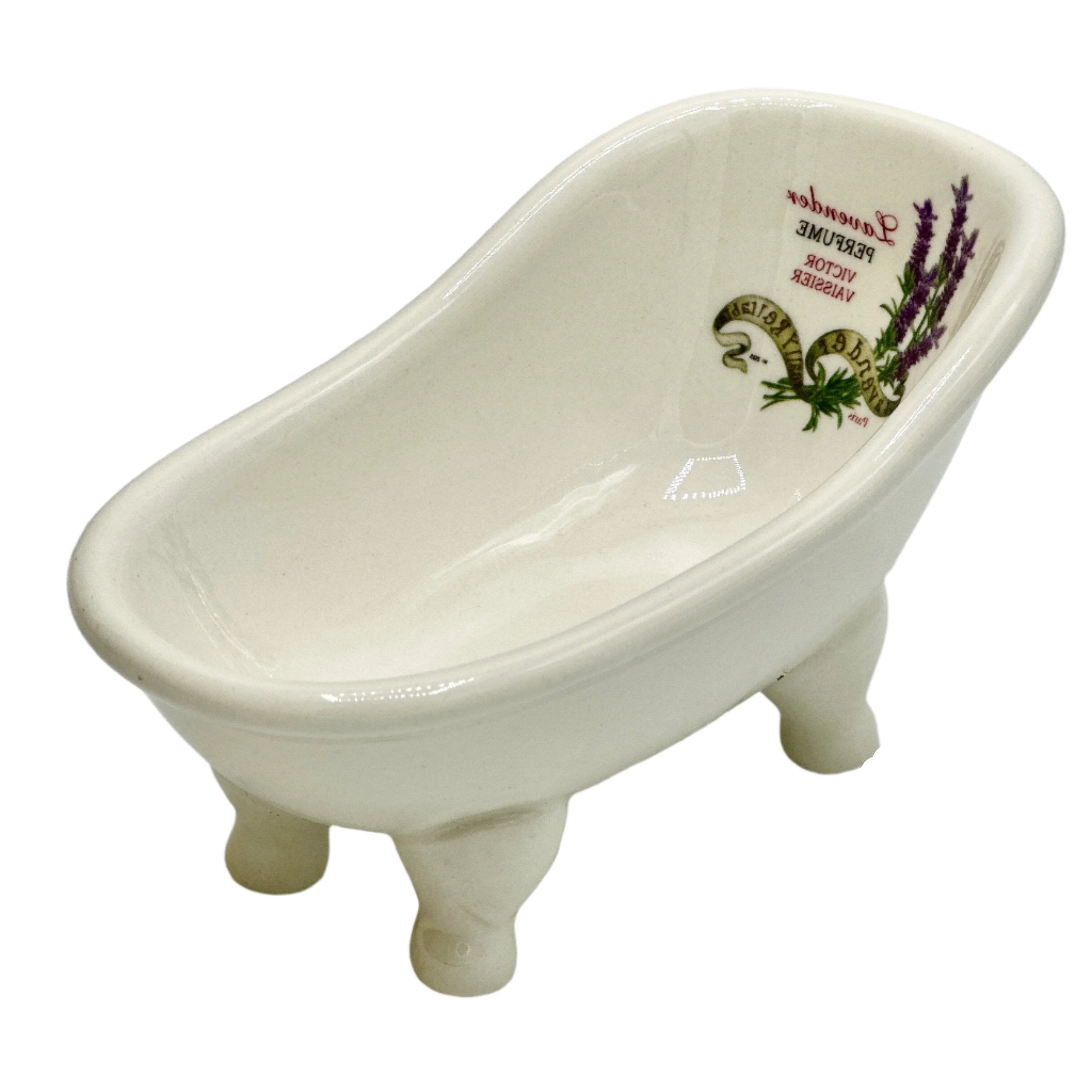 Ceramic tub soap dish - Lavender | Soapology NYC