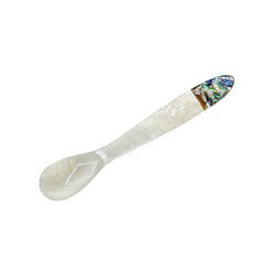 Spoon: Mother of Pearl White with Multi-Color Tip
