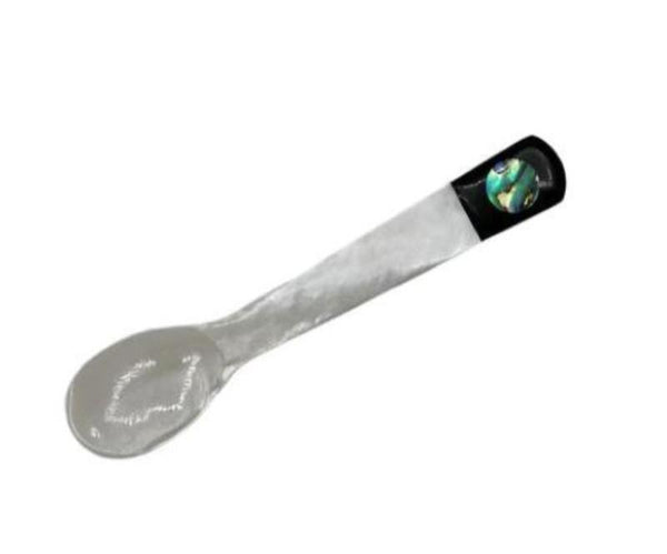 Spoon: Mother of Pearl Black and Green Handle