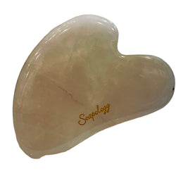 Large Rose Quartz Gua Sha Facial Sculptor Tool
