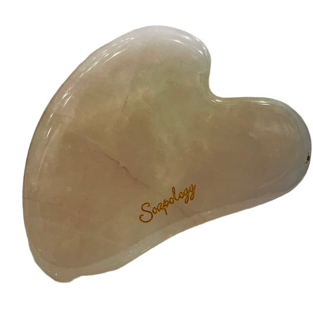 Large Rose Quartz Gua Sha Facial Sculptor Tool