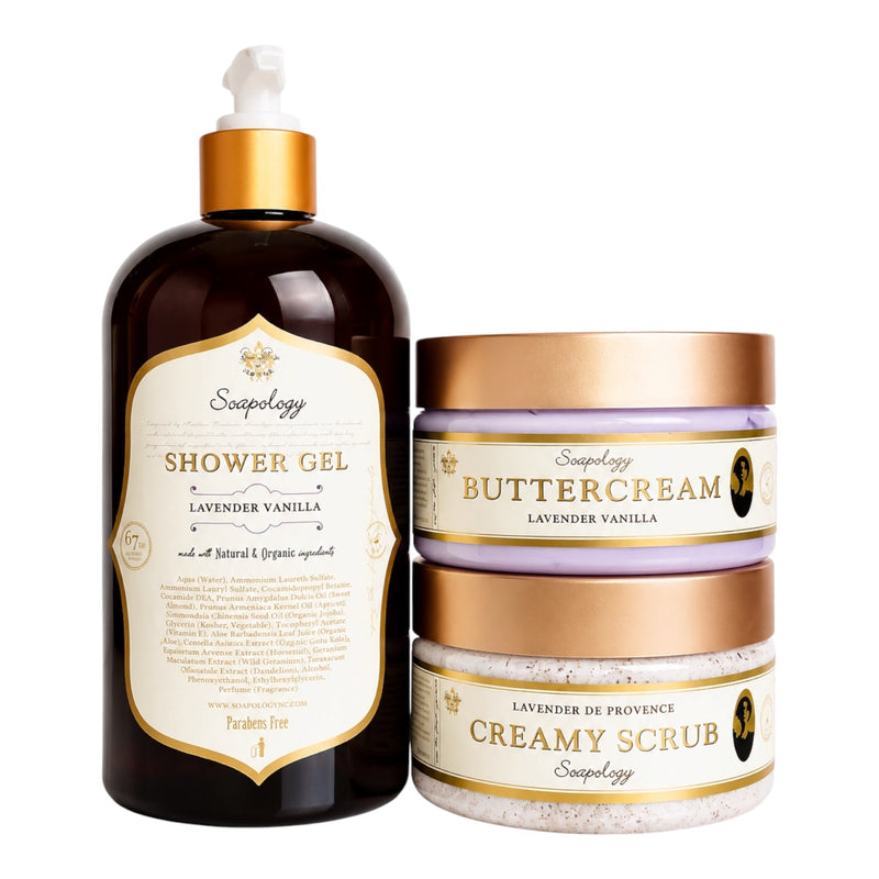 VC SOAP & WHITENING GEL 2セット Signature Trio Gift Set - Lavender– Soapology NYC