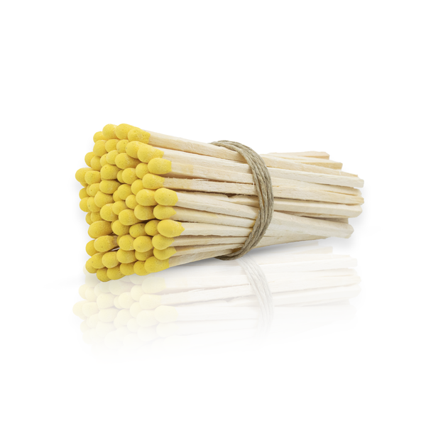 4" Yellow Tip Matchsticks - Matches, Bulk, Loose 100 pcs