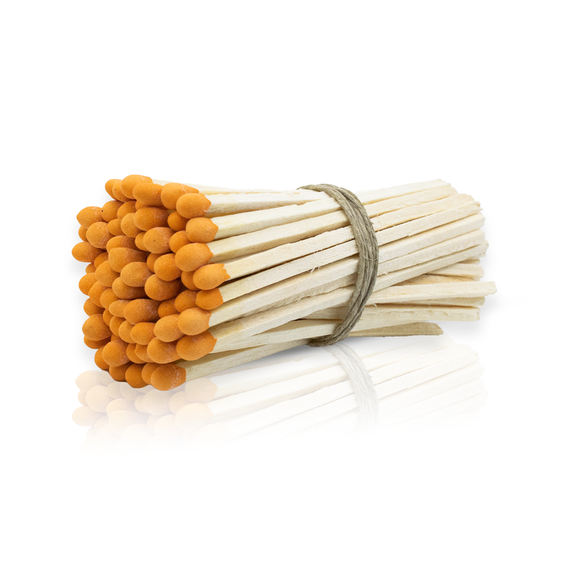 4" Orange Tip Matchsticks - Matches, Bulk, Loose 100 pcs