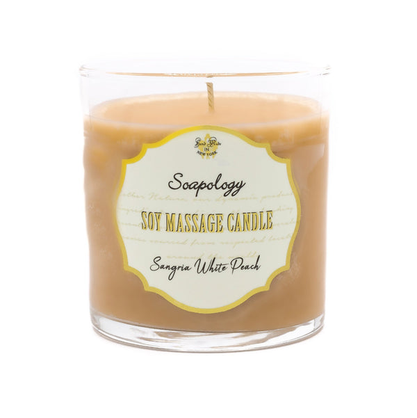 Soy Massage Candle <br> Sangria & White Peach - SoapologyNYC
